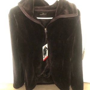 Eggplant colored fleece jacket